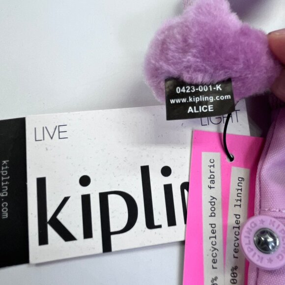 Kipling Keiko Mini Crossbody Bag Blooming Pink Lightweight Nylon - Picture 8 of 10